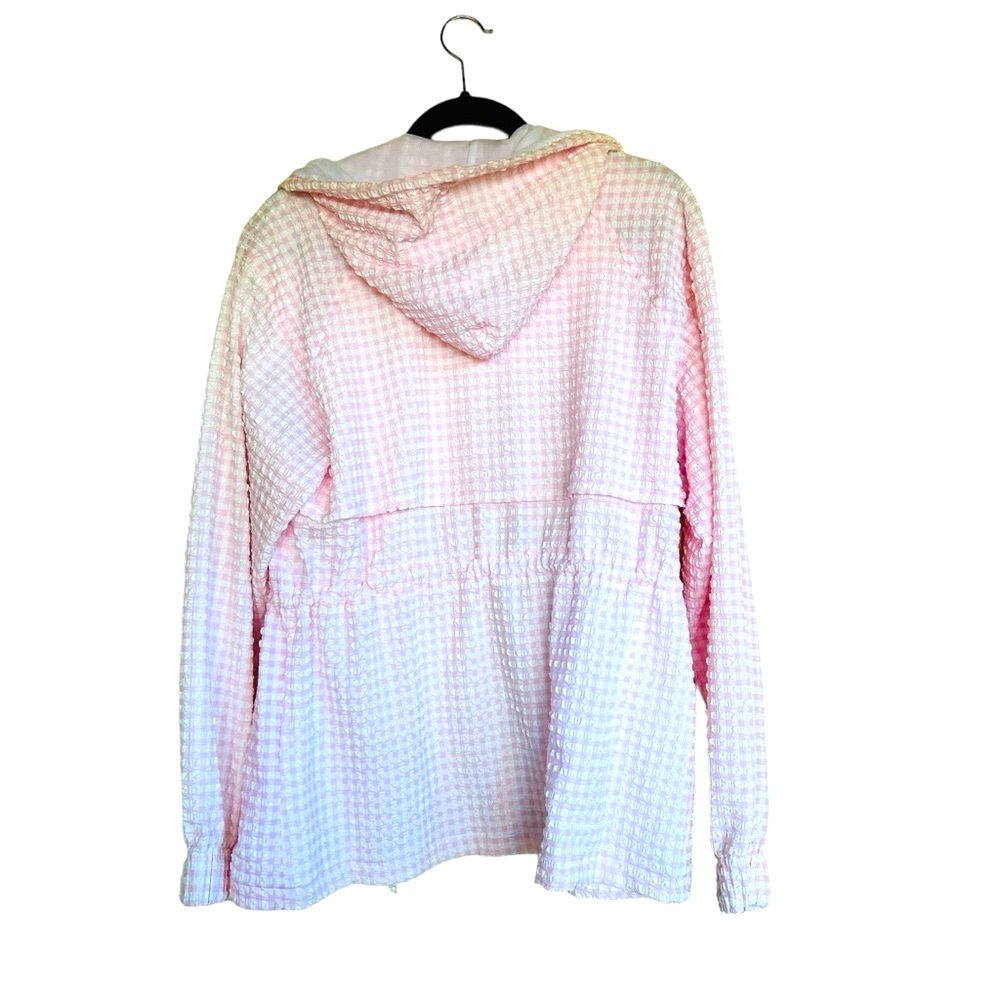 Solid And Striped Pink Gingham Anorak - image 7